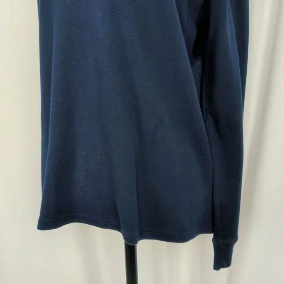 Vintage Ralph Lauren Blue Turtleneck Top Large Logo Long Sleeve - Picture 3 of 9
